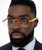 Men's Sunglasses Designer Hip Hop Quavo Migos  Rimless Oval Frame Clear Lens