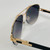 Men Sunglasses Designer Square Oversized Pilot Retro Shades Gold Frame Fashion
