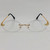 Men's Sunglasses Gold Frame Rimless Hip Hop Style  Oval  Small Quevo