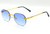 Men's Women's Sunglasses Gold Frame Rimless Hip Hop Style  Flat Lens Migos Quevo Shades