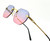 Men's Women's Sunglasses Gold Frame Rimless Hip Hop Style  Flat Lens Migos Quevo Shades