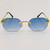 Men's Women's Sunglasses Gold Frame Rimless Hip Hop Style  Flat Lens Migos Quevo Shades