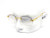 Men's Women's Sunglasses Gold Frame Rimless Hip Hop Style  Flat Lens Migos Quevo Shades