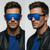 Men Cycling cyclist Sunglasses Sports Biker Oversize Single Lens Mirrored Shades
