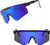 Men Women Sports  Cycling One Piece Sunglasses Oversize Single Lens Mirrored Shades