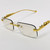 Men's Sunglasses Clear Lens  Hip Hop Quavo Migos Rimless Square Frame