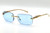 Men's Sunglasses Clear Lens  Hip Hop Quavo Migos Rimless Square Frame