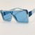 For Women Men Luxury NEW Sunglasses Fashion Flat Lens White Frame Square Rapper