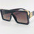 For Women Men Luxury NEW Sunglasses Fashion Flat Lens White Frame Square Rapper