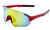 Men Women Sports  Cycling Blue Lens Sunglasses Oversize Single Lens Mirrored Shades