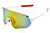 Men Women Sports  Cycling Blue Lens Sunglasses Oversize Single Lens Mirrored Shades