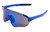 Men Women Sports  Cycling Blue Lens Sunglasses Oversize Single Lens Mirrored Shades