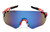 Men Women Sports  Cycling Blue Lens Sunglasses Oversize Single Lens Mirrored Shades