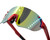 Men Women Sports  Cycling Blue Lens Sunglasses Oversize Single Lens Mirrored Shades