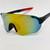 Men Women Sports  Cycling Blue Lens Sunglasses Oversize Single Lens Mirrored Shades