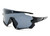 Sport Sunglasses Fire Red Lens Oversized Wrap Around Shades Outdoor