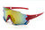 Sport Sunglasses Fire Red Lens Oversized Wrap Around Shades Outdoor