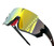 Sport Sunglasses Fire Red Lens Oversized Wrap Around Shades Outdoor