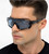 Sport Sunglasses Fire Red Lens Oversized Wrap Around Shades Outdoor