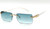 Rimless Square Sunglasses Classic Fashion Hip Hop Rap Migos Style