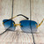 Rimless Square Sunglasses Men Fashion Hip Hop Dark Black Lens