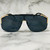 Flat Lens Metal Gold Single Lens Sunglasses Eye Glasses Fashion