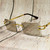 Men's Small Square Sophisticated Gold Frame Rimless Eye Glasses