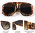 Men Women Sunglasses Square Large Thick Frame New Style Oversized