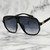 Men Women Sunglasses Square Large Frame New Style Flat Lens