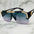 Women Men Sunglasses Square Flat Top Designer Oversized Shades