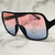 Women Men Sunglasses Square One Piece  Oversized Shades