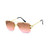 Aviator Men Sunglasses Square Rimless Gold Designer Fashion