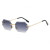 Rimless Sunglasses Small Shades Hip Hop Classy Rimless Sophisticated Elegant Rapper Gold Frame