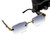 Rimless Sunglasses Square Shades Hip Hop Migos