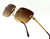 rimless sunglasses, rectangle sunglasses, blue lens sunglasses, gold frame sunglasses, fashion sunglasses, mens sunglasses, men sunglasses, designer sunglasses, gradient lens, eyewear, sun protection, stylish sunglasses, summer accessories