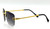 rimless sunglasses, rectangle sunglasses, blue lens sunglasses, gold frame sunglasses, fashion sunglasses, mens sunglasses, men sunglasses, designer sunglasses, gradient lens, eyewear, sun protection, stylish sunglasses, summer accessories