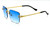 rimless sunglasses, rectangle sunglasses, blue lens sunglasses, gold frame sunglasses, fashion sunglasses, mens sunglasses, men sunglasses, designer sunglasses, gradient lens, eyewear, sun protection, stylish sunglasses, summer accessories