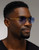 rimless sunglasses, rectangle sunglasses, blue lens sunglasses, gold frame sunglasses, fashion sunglasses, mens sunglasses, men sunglasses, designer sunglasses, gradient lens, eyewear, sun protection, stylish sunglasses, summer accessories