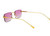 rimless sunglasses, rectangle sunglasses, pink lens sunglasses, gold frame sunglasses, fashion sunglasses, trendy eyewear, womens sunglasses, mens sunglasses, gradient lens, stylish sunglasses, summer accessories, party sunglasses, eyewear