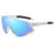 sport sunglasses, cycling sunglasses, running sunglasses, white frame sunglasses, blue lens sunglasses, women's sunglasses, outdoor sunglasses, UV400 sunglasses, sports eyewear, performance sunglasses, athletic sunglasses, bike sunglasses