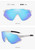 Sports sport sunglasses, cycling sunglasses, running sunglasses, white frame sunglasses, blue lens sunglasses, women's sunglasses, outdoor sunglasses, UV400 sunglasses, sports eyewear, performance sunglasses, athletic sunglasses, bike sunglasses Outdoor Shades Single lens Reflective Driving Golfing Fishing