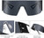 Men Women Sunglasses  Single lens Designer Wrap Around Safety Futuristic Shades