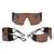 Men Women Sunglasses  Single lens Designer Wrap Around Safety Futuristic Shades