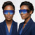 Men Women Sunglasses  Single lens Designer Wrap Around Safety Futuristic Shades
