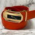 Men's Designer Leather Gold Sliding Ratchet Car Buckle Belt Click Locked