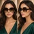 Women Oversized Sunglasses Flat Lens