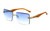 Fashion Sunglasses Square Shades Hip Hop Diamond Rapper Rimless Diamond Cut Shades