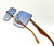 Fashion Sunglasses Square Shades Hip Hop Diamond Rapper Rimless Diamond Cut Shades