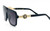 Men Designer Black Lens Sunglasses Hip Hop Shades Aviator Gold Frame Classic Square Style Celebrity Model Gafas Lentes Para Mujer