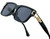 Men's Women's Sophisticated Gold Black Lens Square Designer Eye Glasses Gafas Lentes